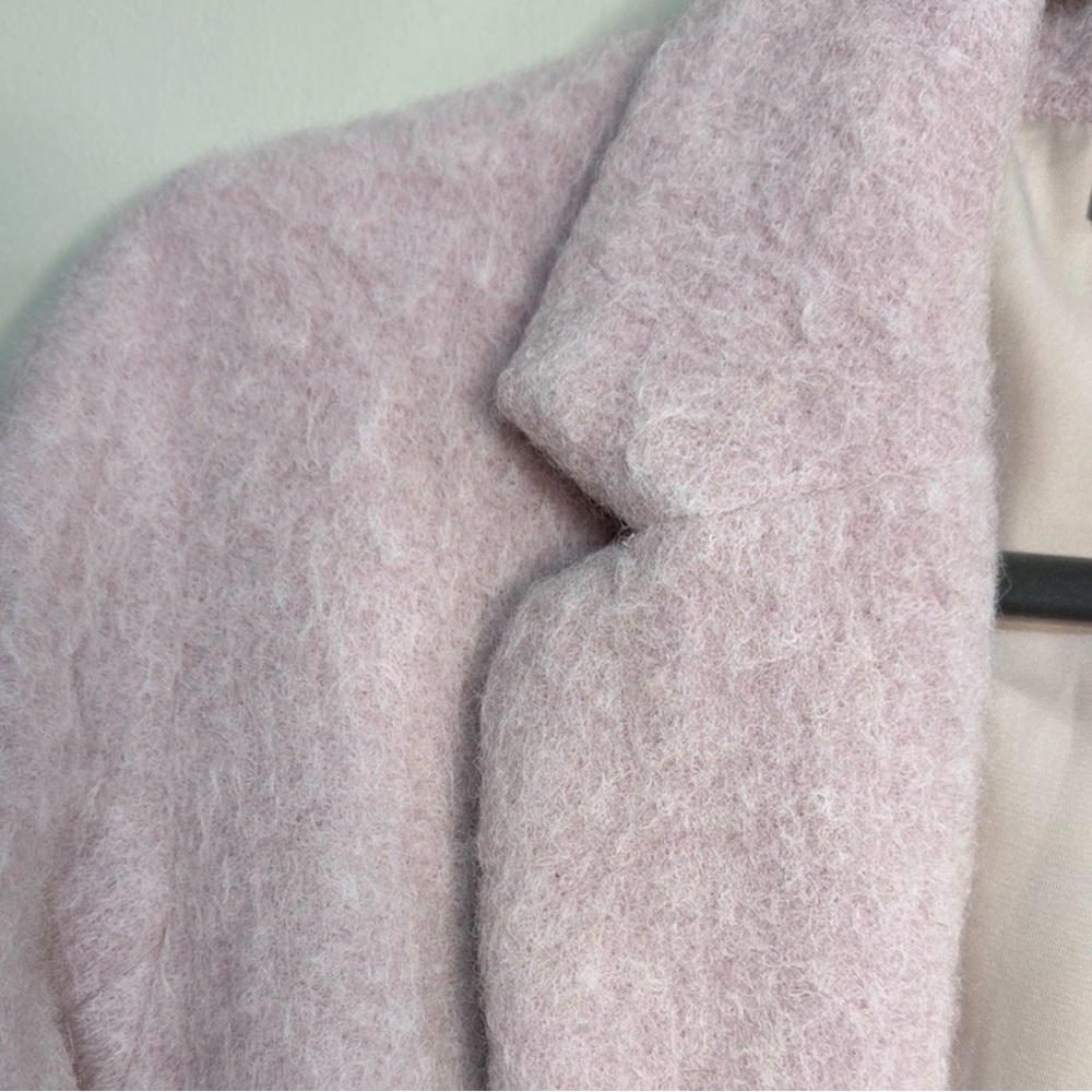 Vince Size Large Wool Blend Pink Belted Coat Size Large - Picture 3 of 11